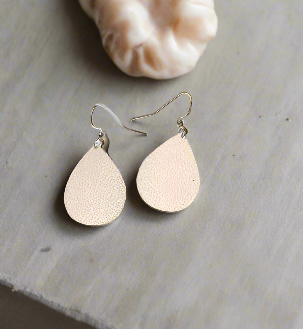 Small Glitter Teardrop Earrings