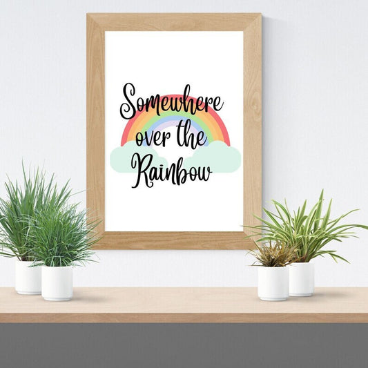 Somewhere Over the Rainbow Printable Wall Art